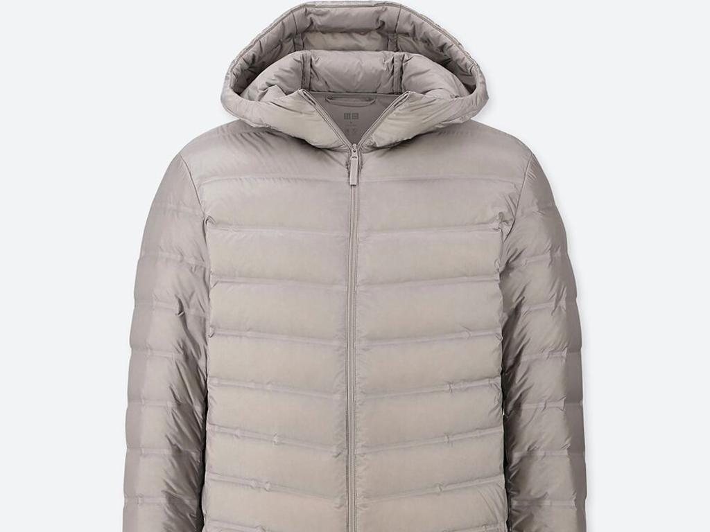 Light Grey Ultra Light Down Jacket With Feather For Men
