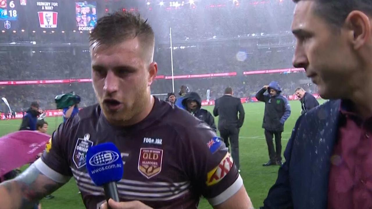 Cameron Munster is interviewed by Billy Slater