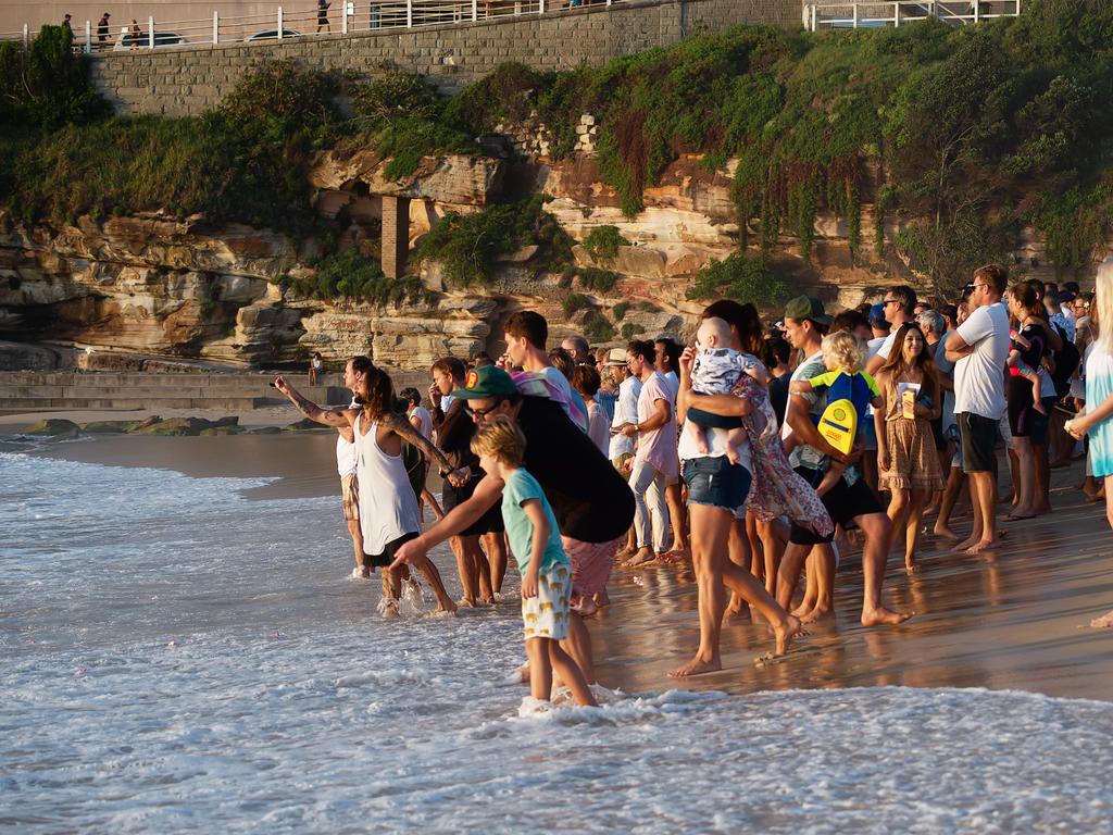 Annalise Braakensiek Memorial held at Bondi Beach around 6am Wednesday January 16 Image Picture: Monique Harmer