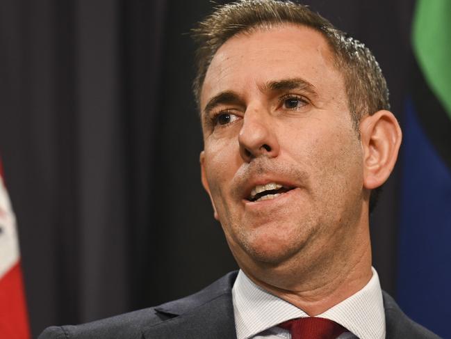 CANBERRA, AUSTRALIA - APRIL 17: Treasurer Jim Chalmers holds a press conference at Parliament House in Canberra. Picture: NCA NewsWire / Martin Ollman