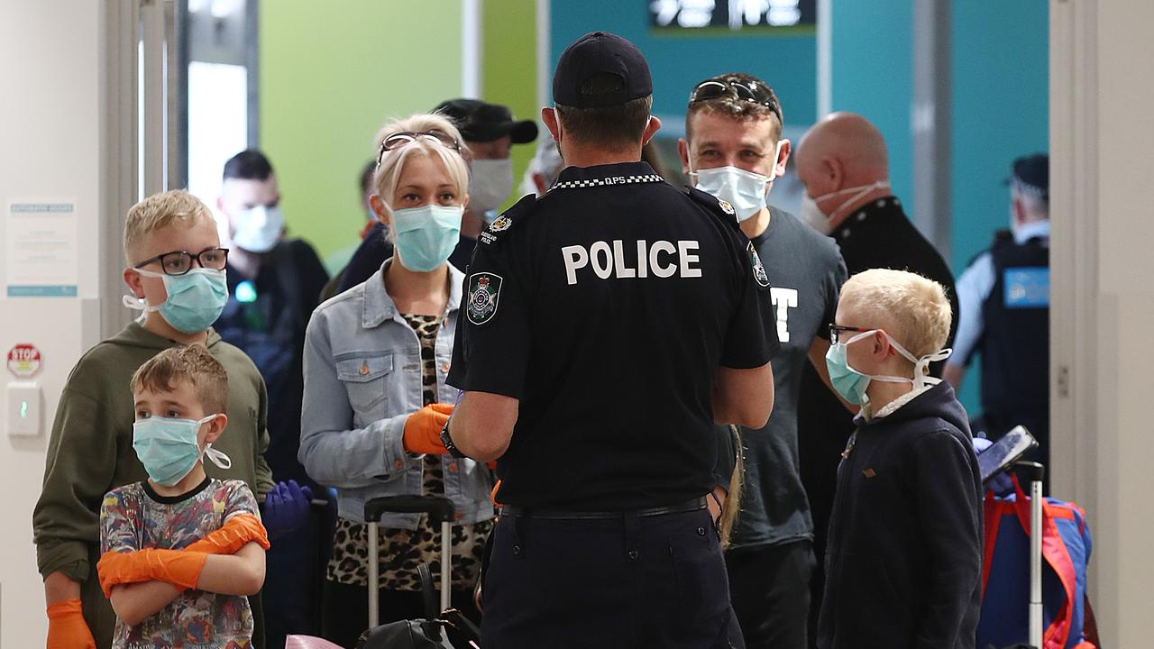 Some experts fear that sudden changes to border rules, like what happened to passengers on board a flight from Adelaide to Perth, may be the new norm until a vaccine is found. Picture: Brendan Radke