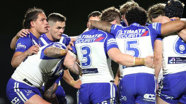 Jackson Topine with teammates in 2022. Picture: Getty Images