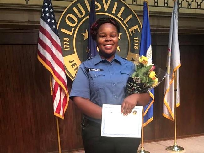 Breonna Taylor, an emergency medical technician (EMT) worker, and her boyfriend were asleep when police burst in and shot her eight times on March 13. Picture: AFP