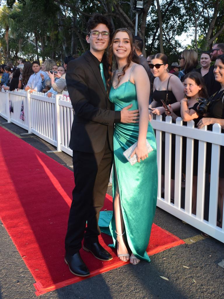 Sophie Orth and Harland Collins at the North Rockhampton High School Formal 2023.