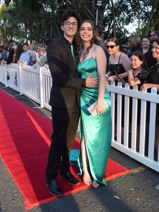 Sophie Orth and Harland Collins at the North Rockhampton High School Formal 2023.
