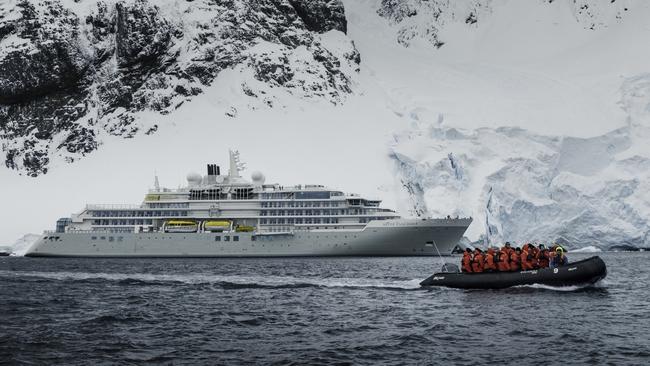 Zodiacs and kayaks are available to get a closer look in areas such as the Lemaire Channel.