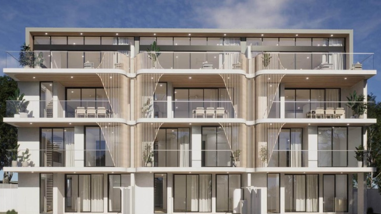 Renders of the proposed set of units for 17 and 19 Moffat St, Moffat Beach. Photo: DCM Building Design