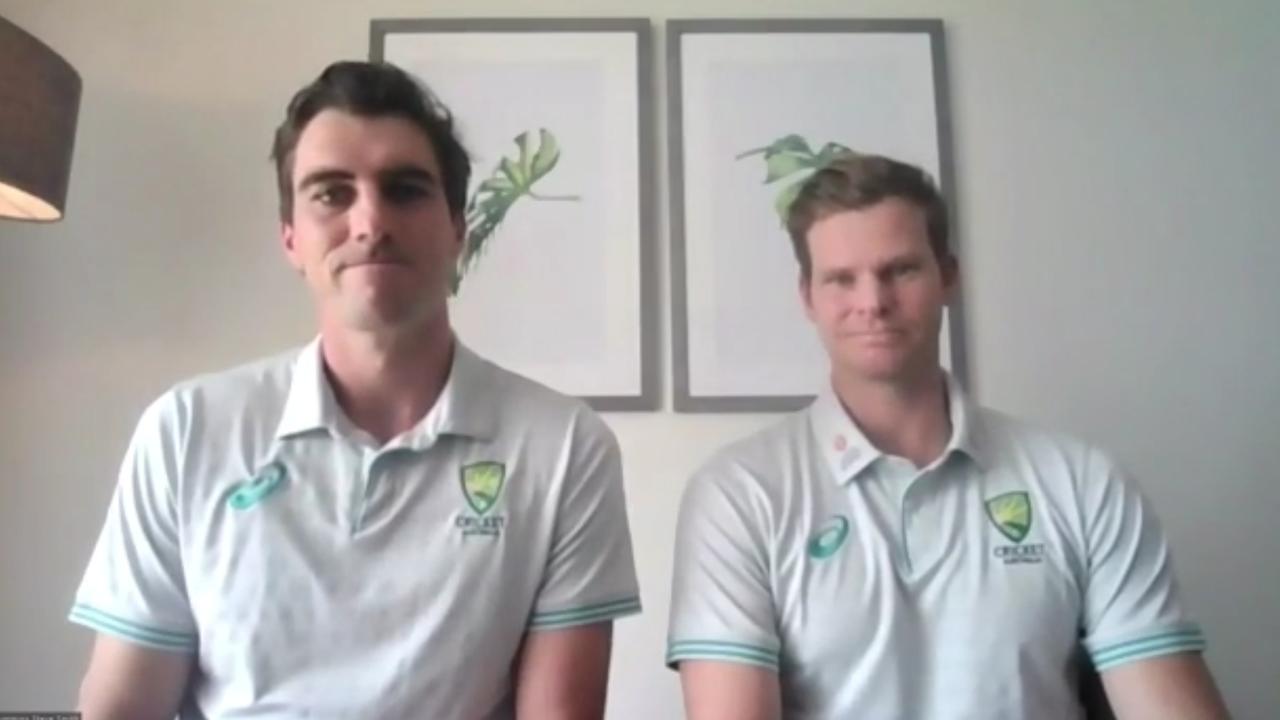 Newly appointed Australian Test captain Pat Cummins and his new deputy Steve Smith. Picture: Supplied