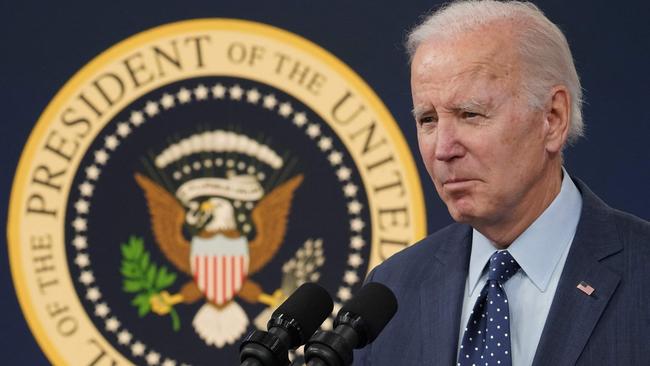 US President Joe Biden is expected to make a statement about the Israel crisis on Wednesday. Picture: AFP