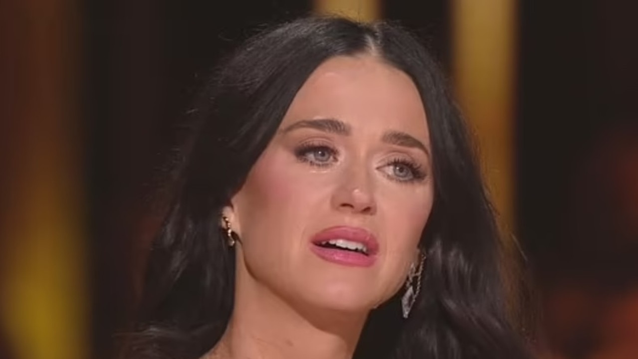 Katy Perry couldn't hold back her emotions during her final appearance on American Idol. Picture: Twitter.