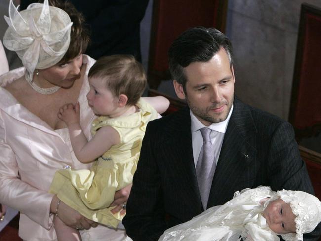 Ari Behn with his then wife, Norway's Princess Martha Louise and their children in 2005. Picture: AFP