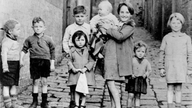 Children in Erskine Place, North Melbourne. Picture: F. Oswald Barnett collection, State Library of Victoria