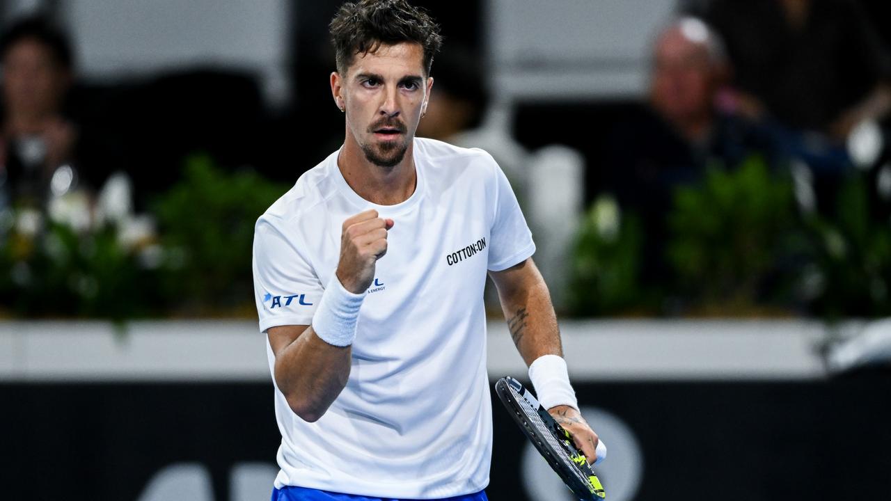 There’s no place like home for Thanasi Kokkinakis. Picture: Mark Brake/Getty Images