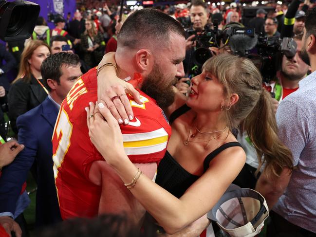 Travis Kelce has praised the “rowdy” Australian crowds at Taylor Swift’s Eras shows. Picture: Getty Images