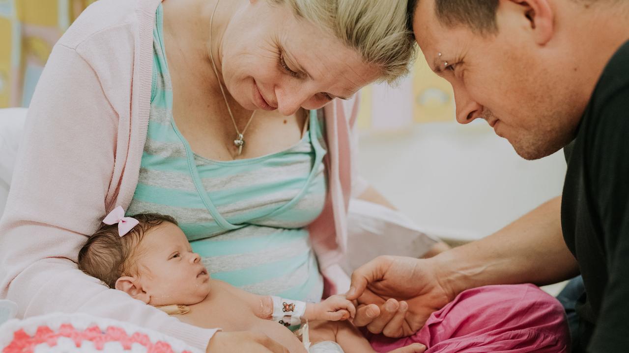 Michelle and Daniel Dagan with their third child Rose Jessica Dagan, who lived for just 20 days. Photo supplied.