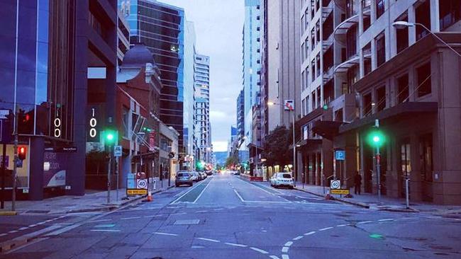 Sunday, 6.30pm, Adelaide CBD. Not a soul.