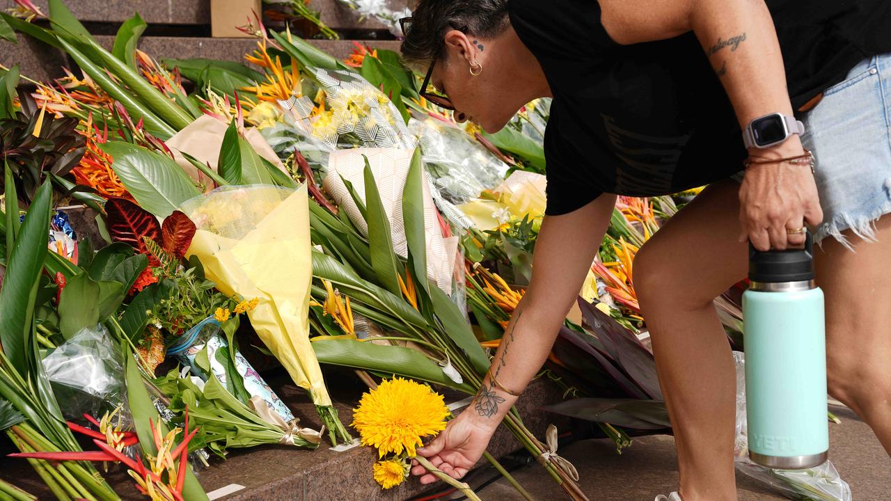 Thousands showed up to rally against crime in the NT in the wake of Declan Laverty’s tragic stabbing death. Picture: Pema Tamang Pakhrin