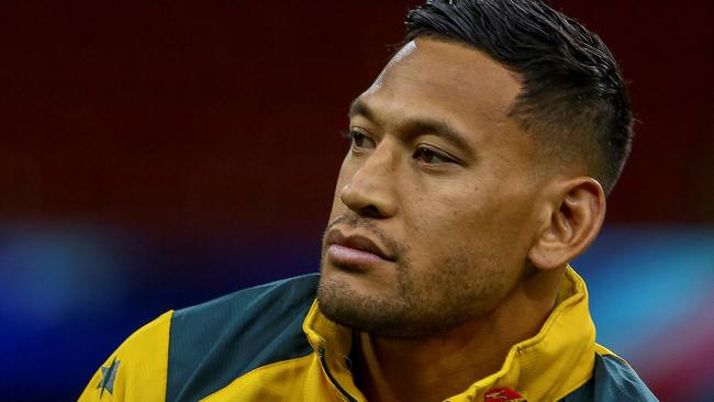 Israel Folau is seeking substantial remedies over his sacking by Rugby Australia. Picture: Geoff Caddick/AFP