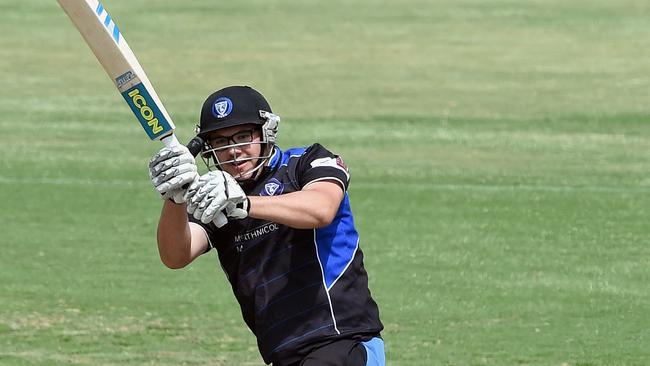 Premier Cricket: Northcote V Melbourne Uni at  Bill Lawry, Northcote. Monash batter Elias Karageorgiou. Picture: Andy Brownbill