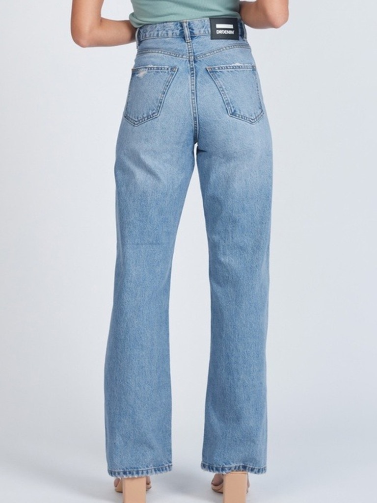 Showpo | Malcolm Jeans - Mid Rise Contrast Stitch Flared Denim Jeans in White Denim