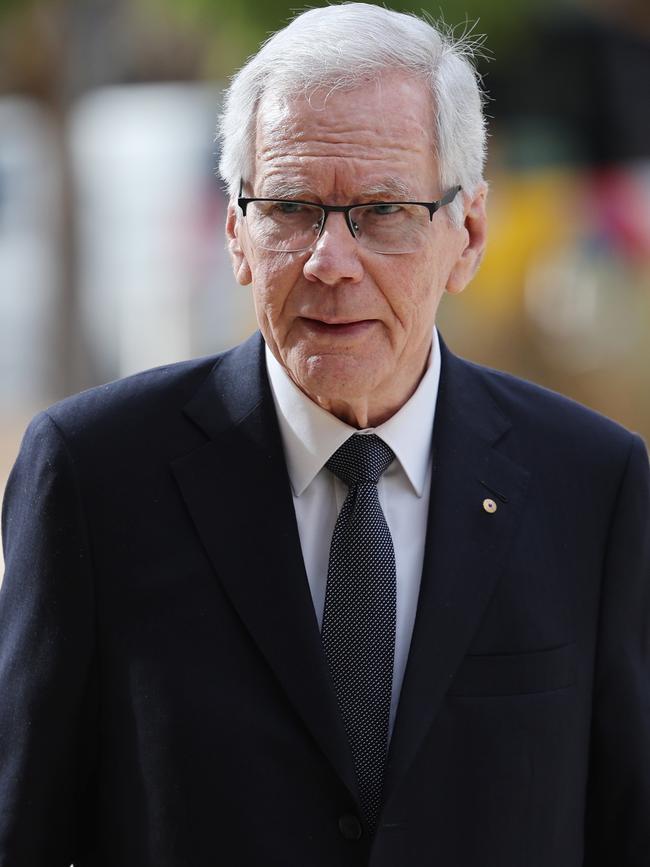 Former Liberal leader Dean Brown arriving at the memorial service. Picture: NewsWire / David Mariuz