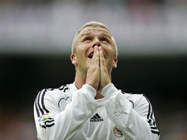 David Beckham during his days playing for Real Madrid.