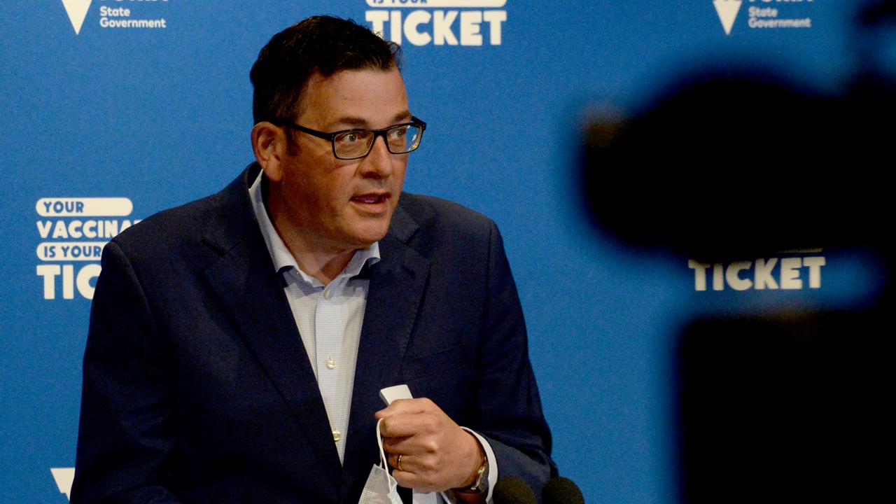 Victorian Premier Daniel Andrews says some industries still won’t open until November. Picture: NCA NewsWire / Andrew Henshaw