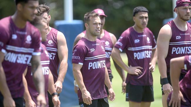 New Manly signing Luke Brooks pictured at training. Picture: Jeremy Piper