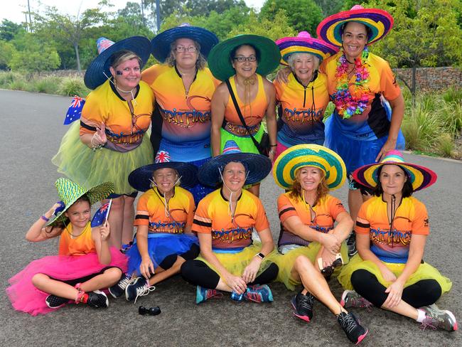 Australia Day fun run at Jezzine Barracks. Runners from the Townsville Dragon Boat Club. Picture: Evan Morgan