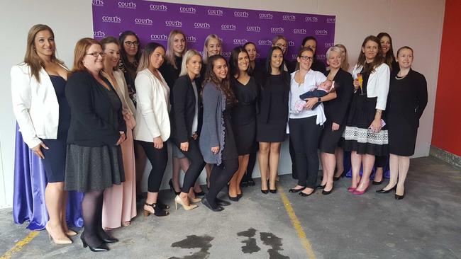 Managing director Adriana Care (left) and her team at Coutts Solicitors and Conveyancers celebrate 100 years of women in the law. Picture: Luisa Cogno