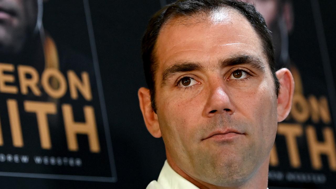 Cameron Smith speaks to the media during a press conference to release his autobiography