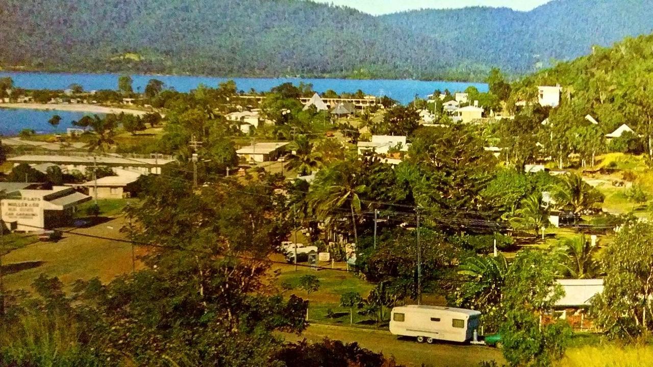 Looking down on Airlie Beach with Waterson Way in the foreground sometime in the 1970s. Locals are passionate about keeping Airlie Beach as high-rise free as possible.