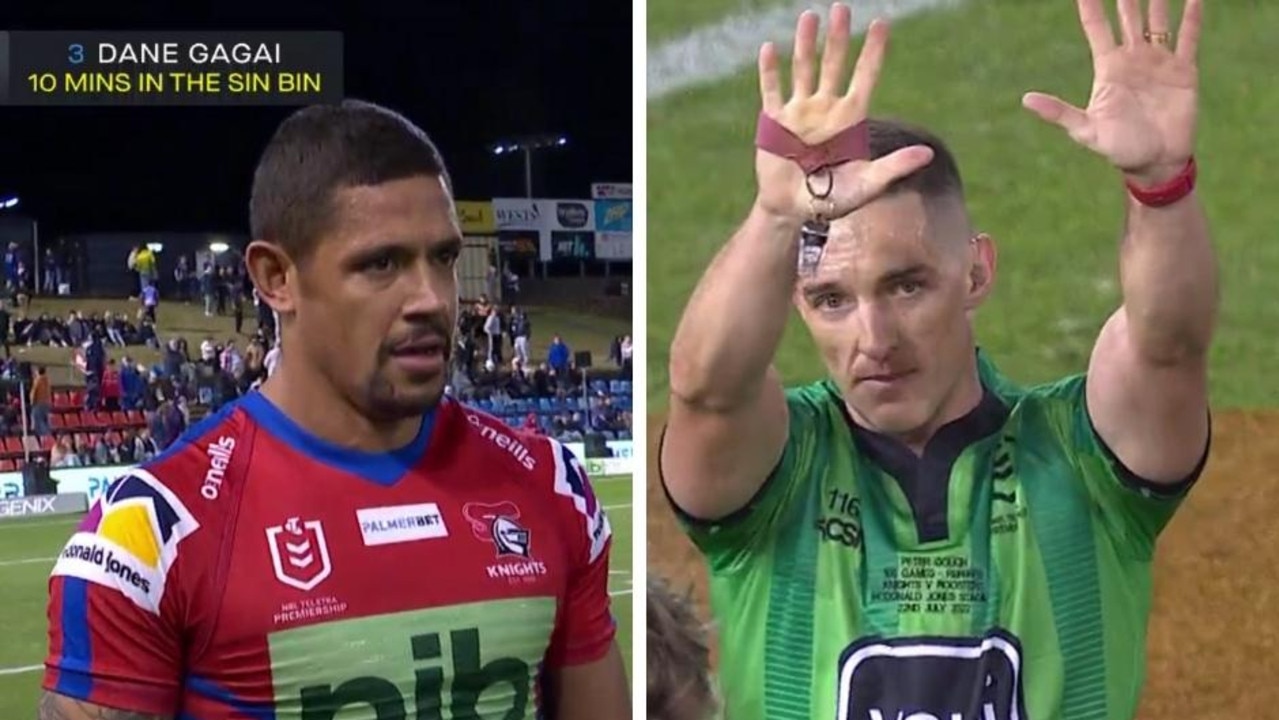 NRL news 2022: Dane Gagai sin binned after 'heated' incident with referee