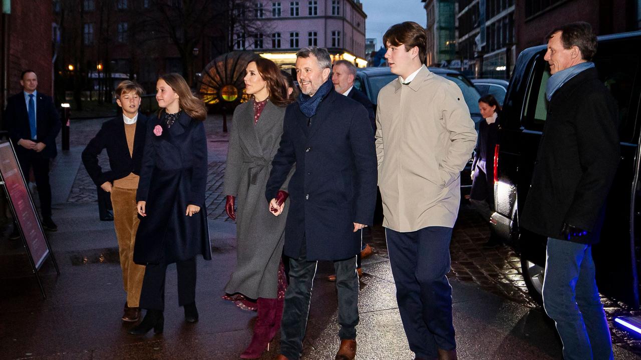 Prince Vincent, Princess Josephine, Crown Princess Mary, Crown Prince Frederik, Prince Christian and Prince Joachim. Picture: AFP