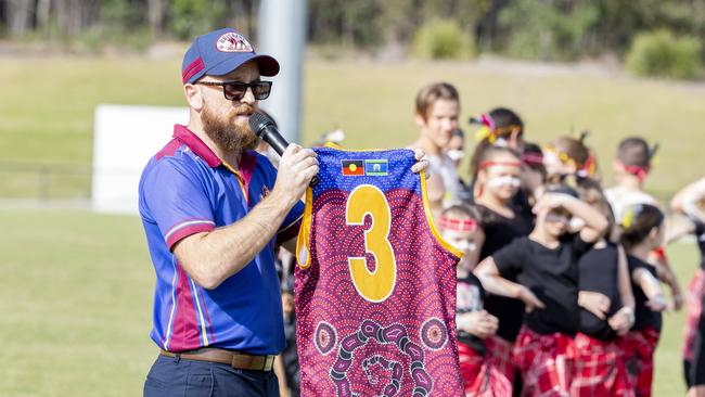 A previous jersey with the Aboriginal flag on it. Picture: Richard Walker/RDW Photography