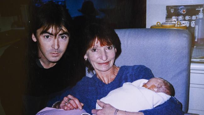 Antoinette Tozer and Steve Tozer at the birth of his son. Picture: Supplied by family