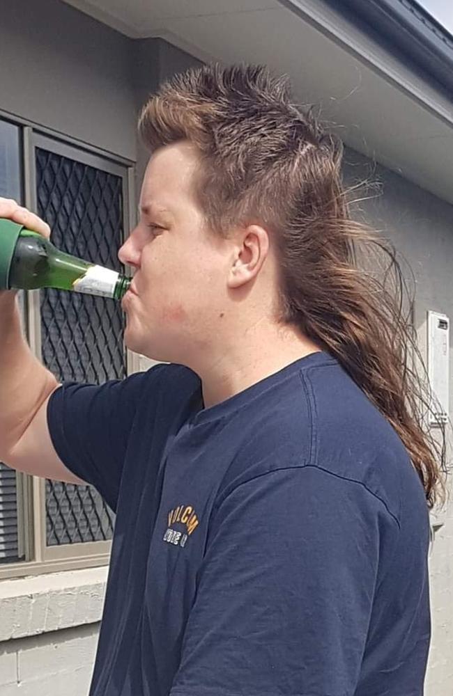 Hayden Frazerhurst’s mullet is as Aussie as his love of beer. Do you have a better one? If so, we want to see it. Picture: Supplied