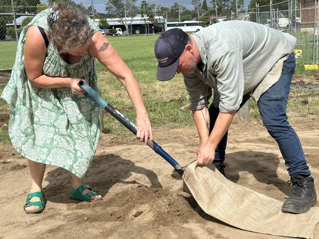 Lismore residents bagging sand in South Lismore as northern NSW prepares for tropical cyclone Alfred.