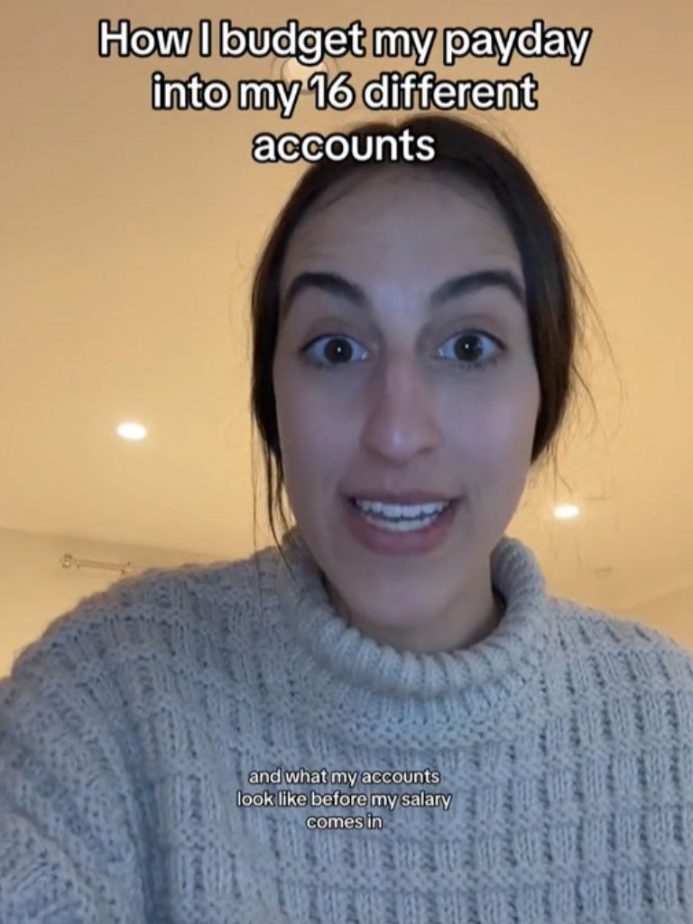 The 24-year-old showed her followers how she budgets her salary. Picture: TikTok