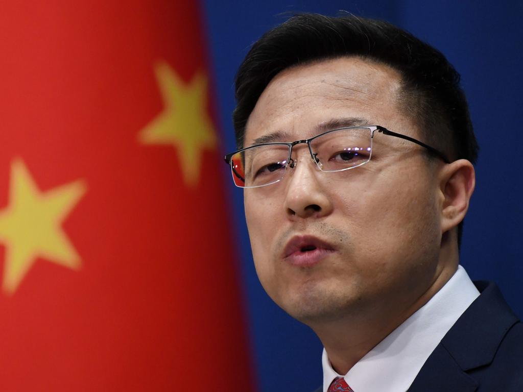 Foreign Ministry spokesman Zhao Lijian said Australia’s practices have grossly interfered in China’s internal affairs and ‘seriously hurt’ the feelings of the Chinese people. Picture: Greg Baker / AFP