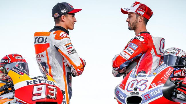 Marc Marquez and Andrea Dovizioso. Pic: MotoGP.com