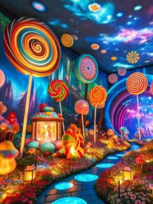 The Wonka-inspired experience promised a “paradise of sweet treats”. Picture: X@AlsikkanTV