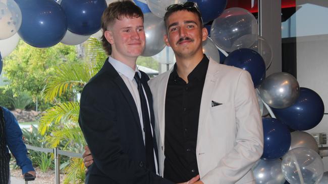 Cooper Attwood and Matthew Poole at the Beerwah State High School formal 2023.