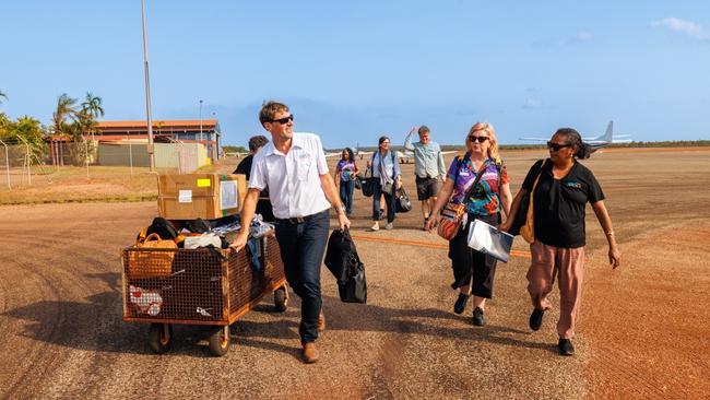 NTGPE chief executive Dr Richard Zanner leads RACGP representatives on to remote communities. Picture: Supplied