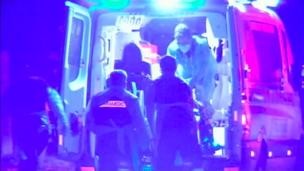 9News captured injured residents being loaded into an ambulance.