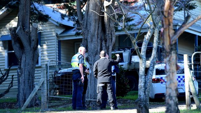 Police at the tragic scene in Nerrim Junction. Picture: Nicole Garmston