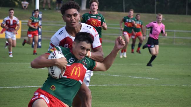 Meninga Cup semi-final action between the Redcliffe Dolphins and Wynnum-Manly Seagulls. Saturday April 15, 2023.