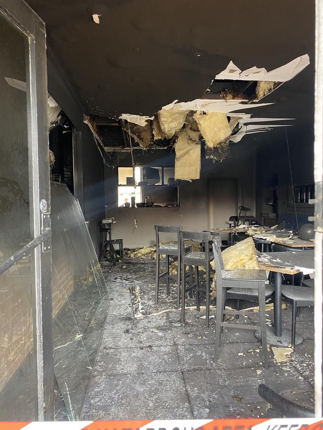 Bar38 on Greenhill Rd, destroyed by suspicious fire. Picture: Agnes Gichuhi