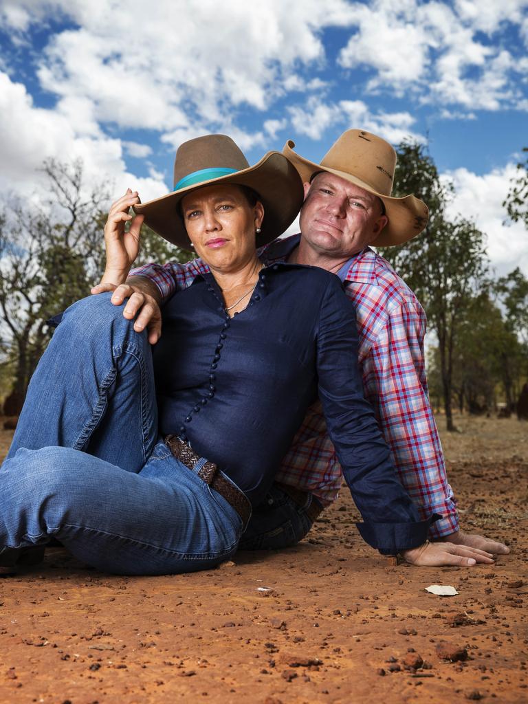 Tick and Kate Everett at home on their property outside Katherine in the Northern Territory. Photo Lachie Millard