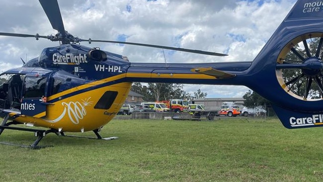 A man in his 50s has been flown to hospital after a barbecue incident in Llandilo on Australia Day. Picture: CareFlight